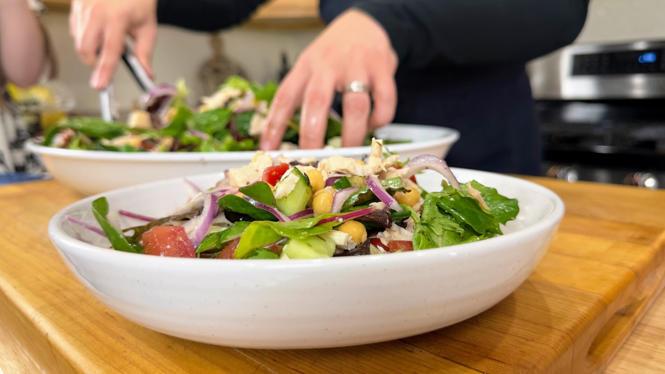 Ensalada Mediterr Nea Con Garbanzos Y Pollo Rostizado Carolister Mom