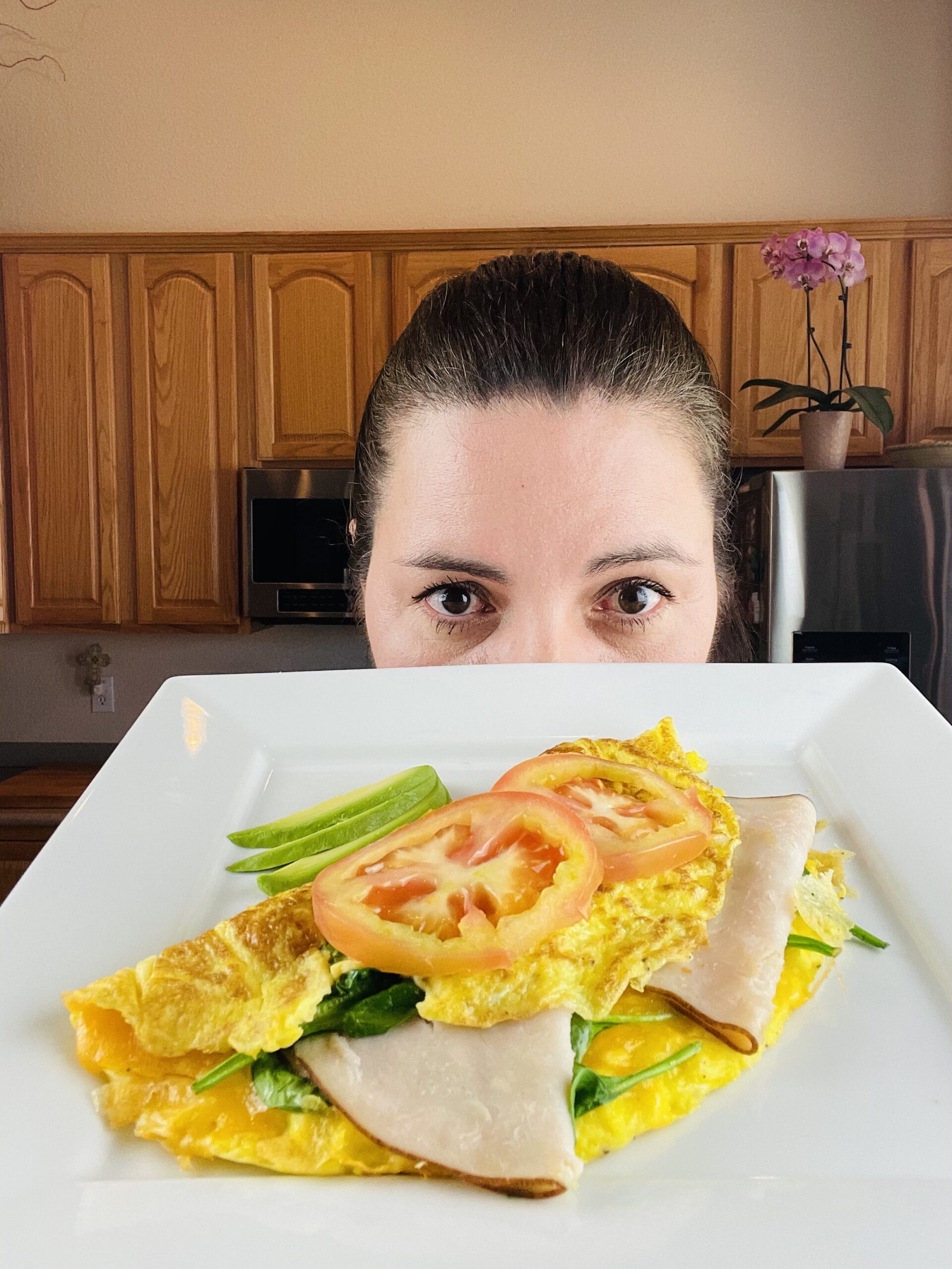 Omelette de Jamon de Pavo, Queso Cheddar y Espinacas | Carolister Mom and  Chef