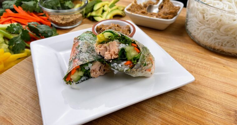 Como hacer Spring Rolls o Rollos Primavera de Salmón