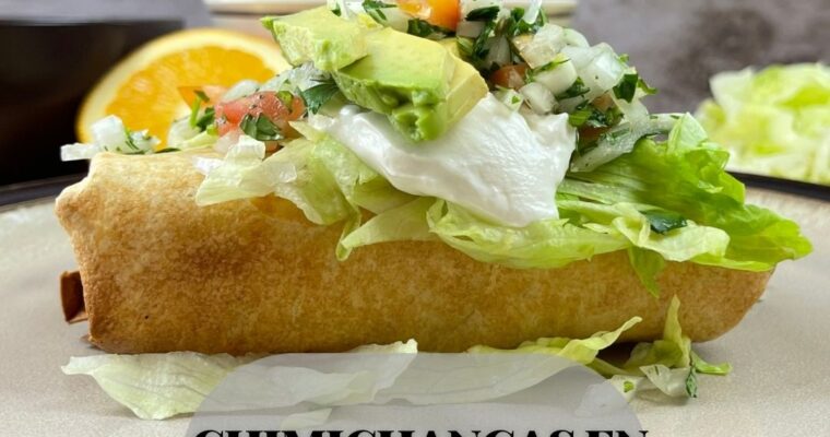 Fáciles Chimichangas de Pollo en el Air Fyer sin Grasas