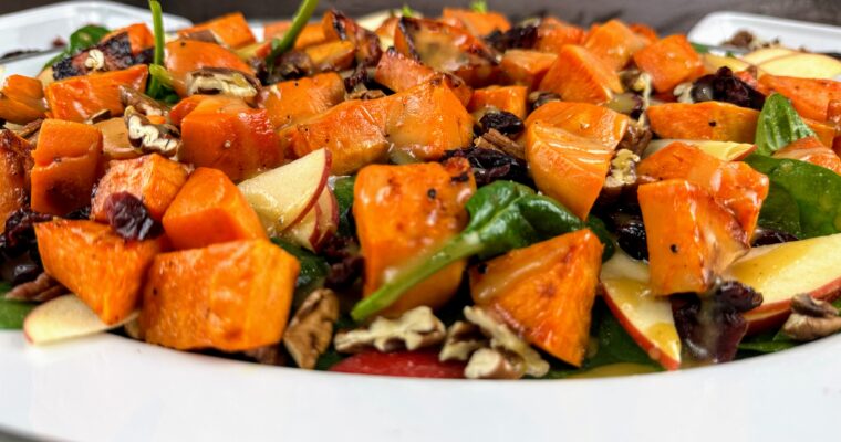 Ensalada de Camote o Papa Dulce con Espinacas