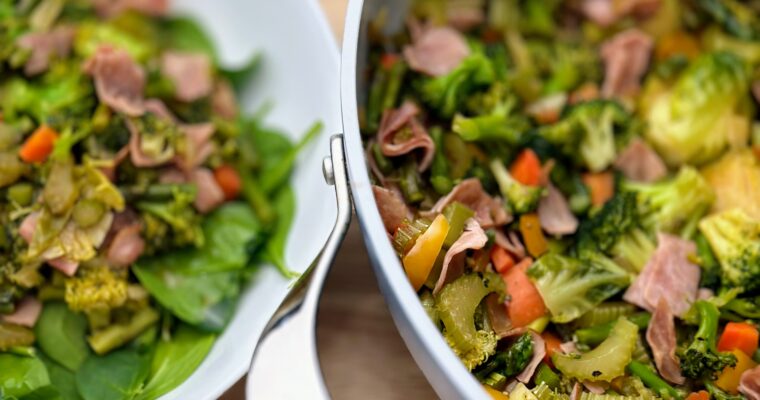 Verduras Salteadas con Jamón